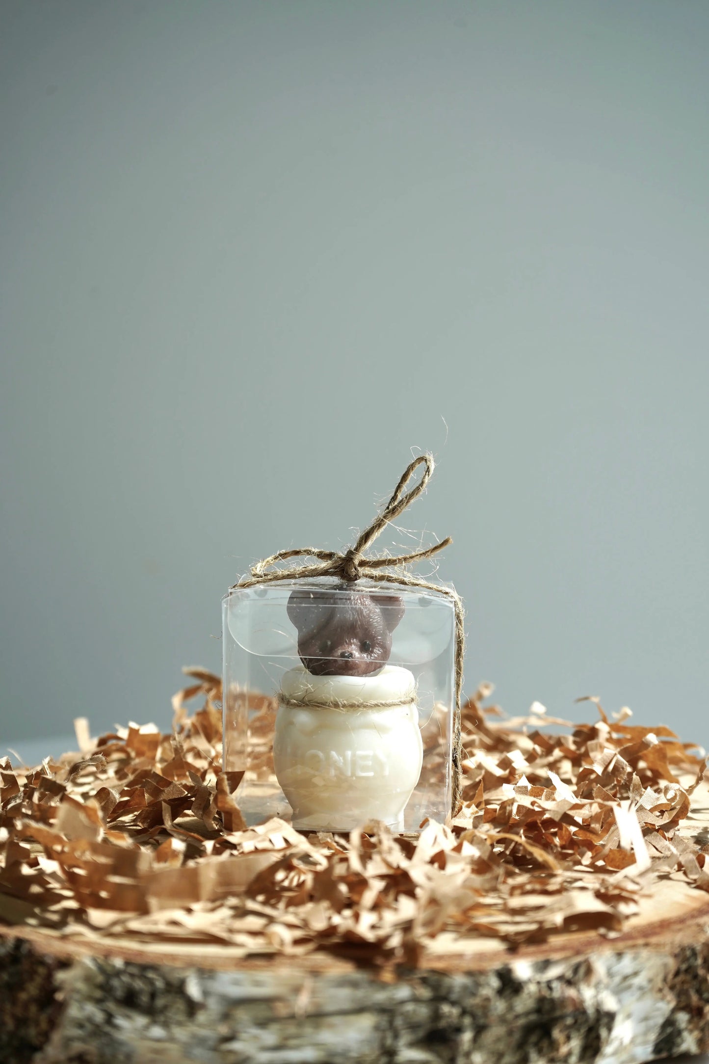 Câlin d’ourson cadeau invités LumiArgile